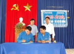 Ký kết bản giao ước kết nghĩa giữa hai đơn vị