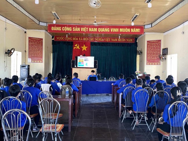 Đoàn xã Bình An tổ chức  Hội nghị học tập và quán triệt 4 bài lý luận chính trị cho ĐVTN