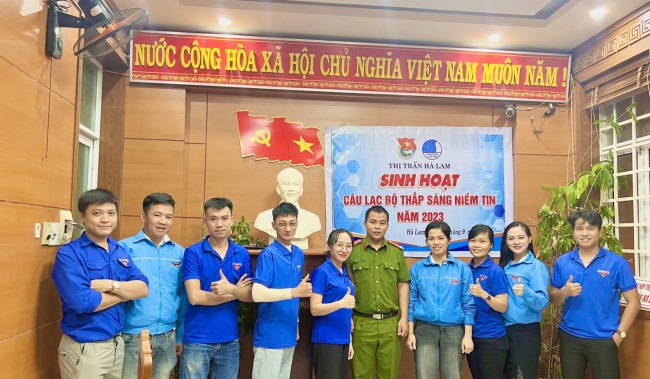 Đoàn thị trấn Hà Lam tổ chức sinh hoạt câu lạc bộ “Thắp sáng niềm tin” năm 2023
