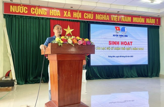 Thăng Bình tổ chức sinh họat câu lạc bộ lý luận trẻ quý I năm 2023