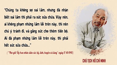 Quan điểm của Hồ Chí Minh về thái độ đối với khuyết điểm của Đảng và những cán bộ mắc sai lầm