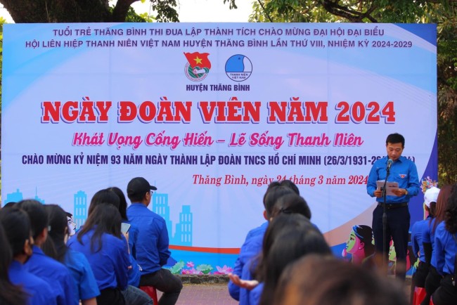 Tuổi trẻ Thăng Bình sôi nổi các hoạt động Ngày đoàn viên năm 2024