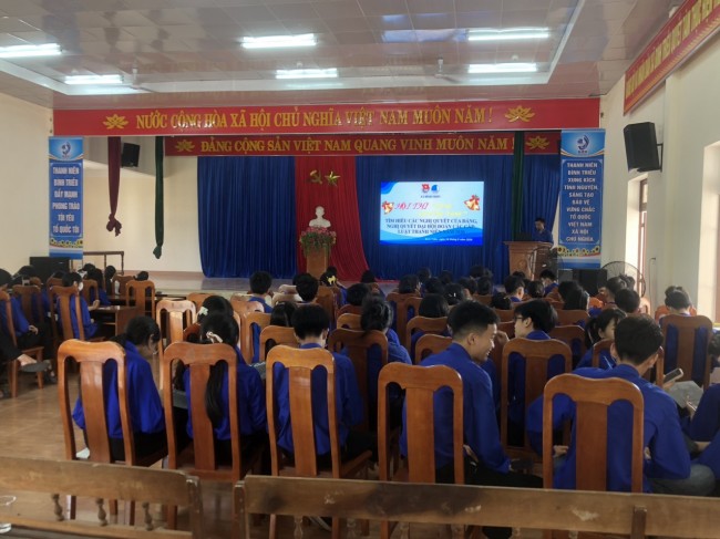 Đoàn Thanh niên - Hội LHTN xã Bình Triều tổ chức Hội thi Rung chuông vàng