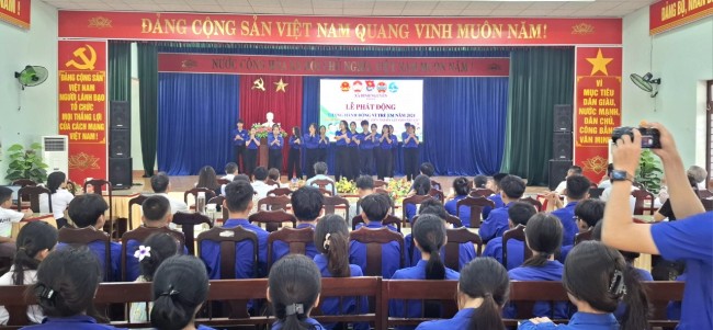 Đoàn xã Bình Nguyên phối hợp tổ chức Lễ phát động Tháng hành động vì trẻ em năm 2024