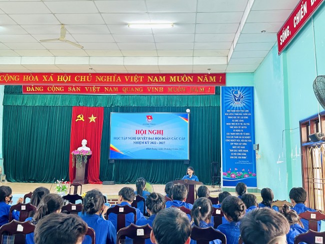 Bình Trung: Tổ chức Hội nghị học tập Nghị quyết Đại hội Đoàn các cấp nhiệm kỳ 2022 - 2027