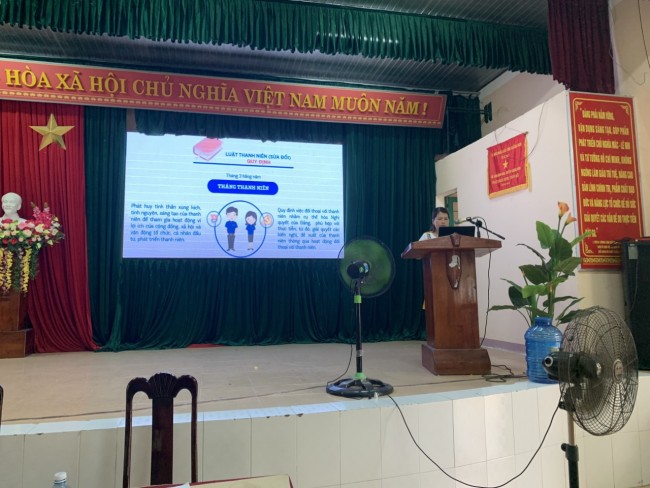Đoàn xã Bình Định Nam tổ chức học tập Nghị quyết ĐH đoàn các cấp