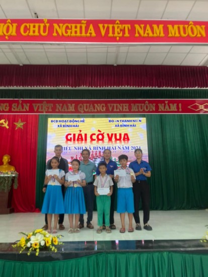 BCĐ Hoạt động hè xã Bình Hải tổ chức thành công Giải cờ vua thiếu nhi năm 2024.