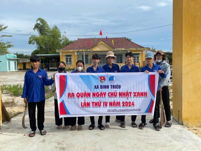 Tuổi trẻ Bình Triều ra quân hưởng ứng ngày chủ nhật xanh lần thứ IV  năm 2024.
