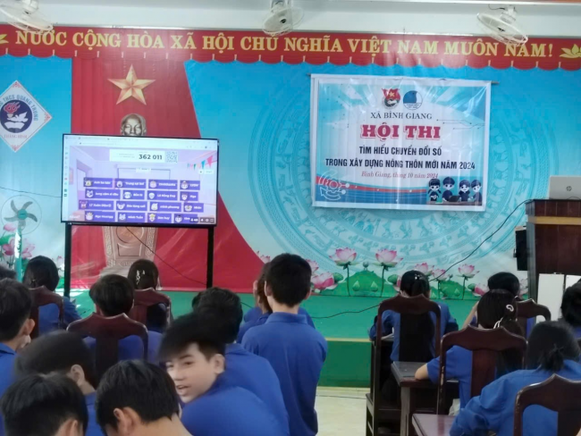 Bình Giang: Tổ chức Hội thi tìm hiểu chuyển đổi số trong xây dựng Nông thôn mới năm 2024