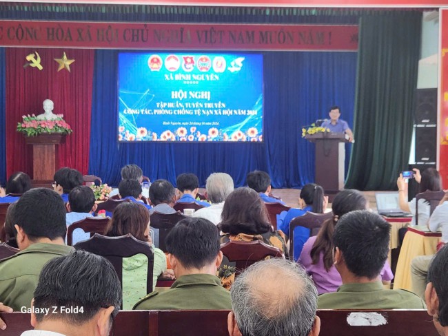 Đoàn xã Bình Nguyên phối hợp Tập huấn tuyên truyền ma tuý năm 2024