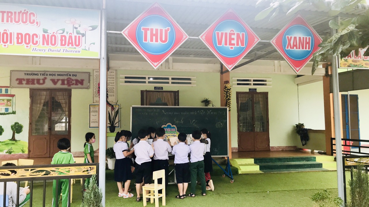 Liên đội TH Nguyễn Du thực hiện mô hình không gian đọc sách, tương tác và sinh hoạt Đội