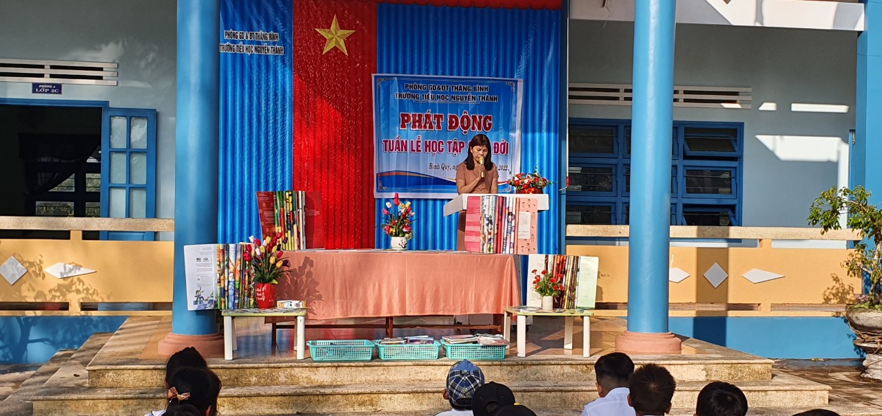 Liên đội Nguyễn Thành tổ chức lễ phát động “Hưởng ứng tuần lễ học tập suốt đời năm 2022”