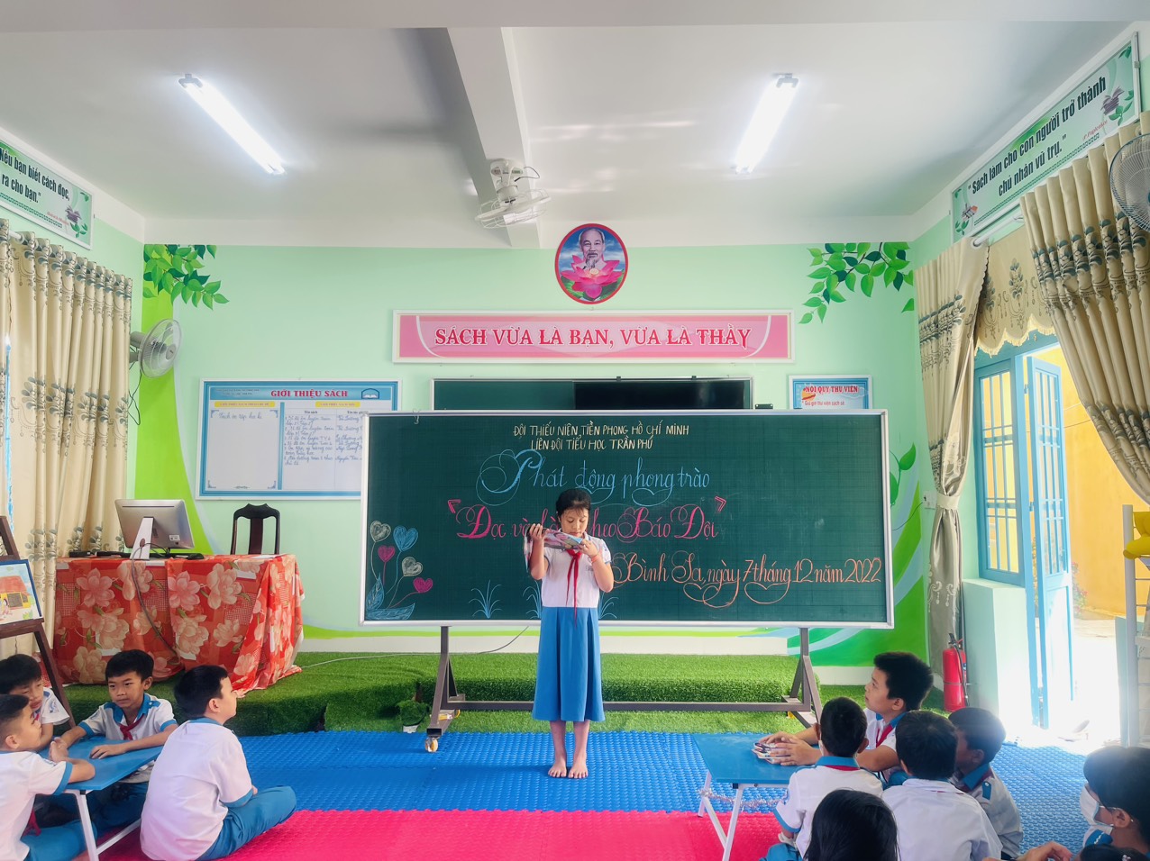 Liên đội TH Trần Phú  tổ chức phát động và triển khai phong trào “ Đọc và làm theo báo Đội” năm học 2022- 2023
