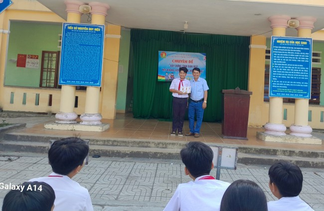 Liên đội Trường TH&THCS Nguyễn Duy Hiệu sinh hoạt chuyên đề "Xây dựng tình bạn đẹp, nói không với bạo lực học đường"