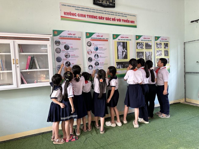 Trường Tiểu học Trần Quốc Toản hoàn thành công trình măng non: “Không gian trưng bày Bác Hồ với Thiếu nhi”