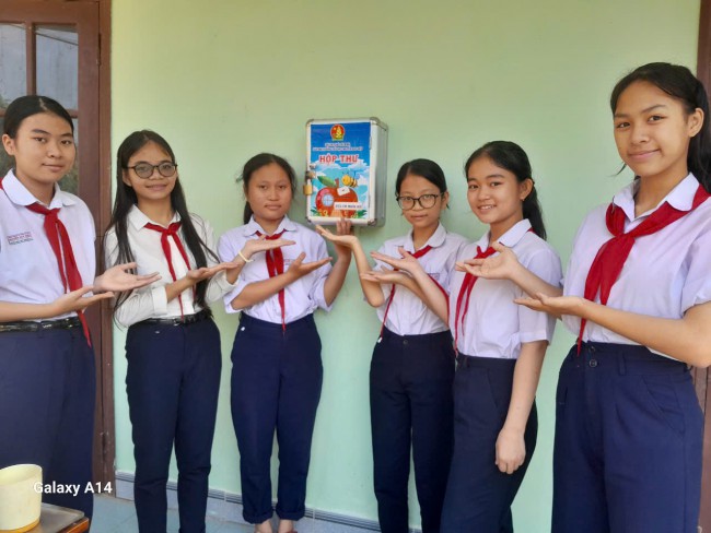 Liên đội Trường TH&THCS Nguyễn duy Hiệu duy trì và thực hiện họp thư " Điều em muốn nói"
