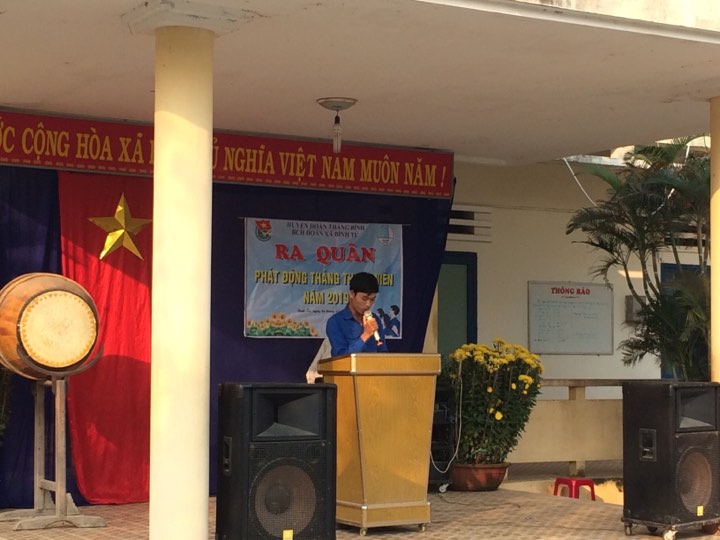 Đoàn xã Bình Tú ra quân phát động tháng thanh niên năm 2019
