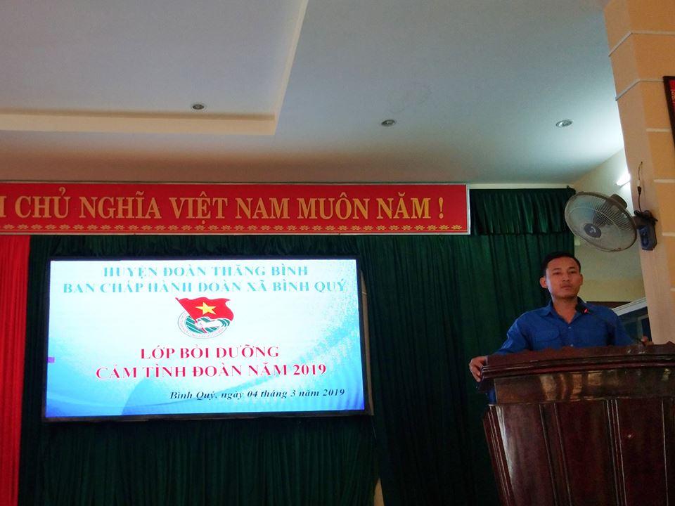ĐOÀN XÃ BÌNH QUÝ TỔ CHỨC LỚP BỒI DƯỠNG CẢM TÌNH ĐOÀN NĂM 2019