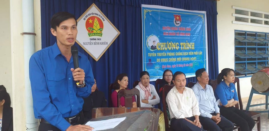 ĐOÀN XÃ BÌNH NAM TUYÊN TRUYỀN PHÒNG CHỐNG VIÊM PHỔI CẤP DO CHỦNG VIRUT CORONA
