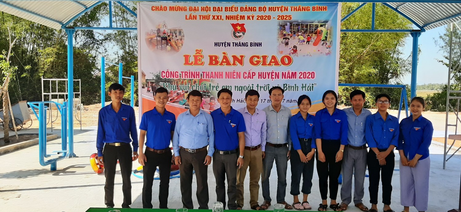 Huyện đoàn Thăng Bình bàn giao khu vui chơi trẻ em năm 2020