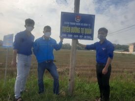 Đoàn xã Bình Tú xây dựng tuyến đường thanh niên  tự quản về an ninh trật tự