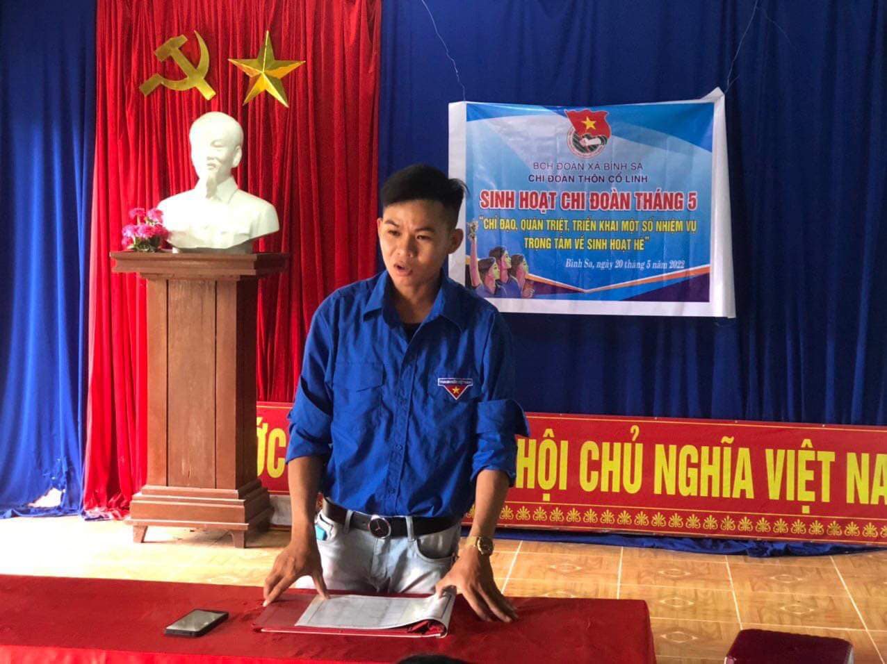 Sinh hoạt Chi đoàn tháng 5 tại thôn Cổ Linh